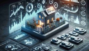 A highly detailed and realistic illustration depicting the process of optimizing energy consumption based on price changes. The image visualizes this concept through the use of an energy meter indicating lower usage during high cost periods, and higher usage during low cost periods. Graphs and charts demonstrate fluctuations in energy prices overtime, influencing the pattern of energy consumption. This also includes a house model demonstrating ideal energy usage practices, illuminated during low-cost periods. It showcases energy-efficient appliances and renewable energy sources like solar panels and wind turbines being utilized during the high-cost periods.